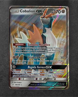 Carta Pokemon Cobalion GX 106/181 ITA