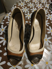 Scarpe eleganti a tre colori di pelle