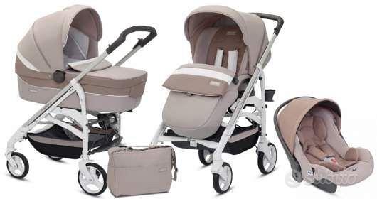 Inglesina Trio otutto Blu e bianco, con stand up, materassino e base isofix