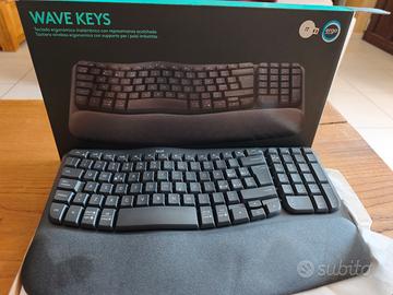 Tastiera Logitech Wave Keys ergonomica wireless 