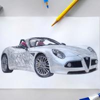 disegno alfa romeo 4c 