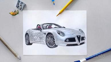 disegno alfa romeo 4c 