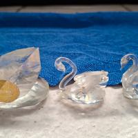 statuette cigni cristallo