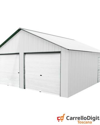 Box cantiere 664x721 due saracinesche bianco
