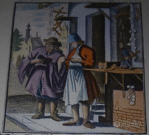 "Der Brillenmacher" (L'Occhialaio) - Stampa vintag