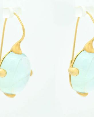 Orecchini Pomellato Griffe in oro giallo con acqua