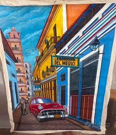 Quadro dipinto Cuba Bodeguita del Medio 64x78