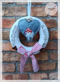 Ghirlanda Naralizia Handmade Gnomo "Buone Feste"