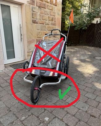 SOLO Kit Jogging Thule Chariot 2 posti (ruota 16")