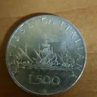 Moneta Lire 500 argento