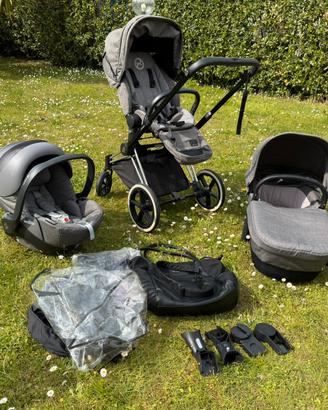 Trio Cybex Priam Platinum con Accessori e base Iso