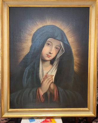 Olio su tela del ‘700. Stupenda Madonna orante