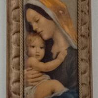 Quadretto vintage,in porcellana"Capodimonte