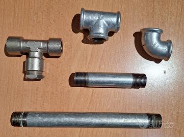 Tubi e raccordi ferro acciaio zincato 1/2