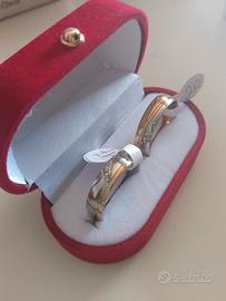 COPPIA FEDI DESIGN ONDA PLACCATE ORO 18K E ARGENTO