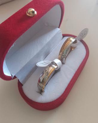 COPPIA FEDI DESIGN ONDA PLACCATE ORO 18K E ARGENTO