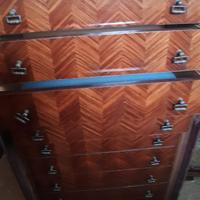 Cassettiera lucida d epoca vintage 