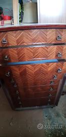 Cassettiera lucida d epoca vintage 