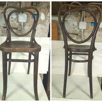 Antica sedia Thonet schienale a cuore