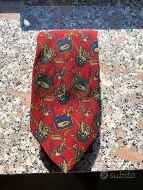 Cravatta Christian Dior rossa seta