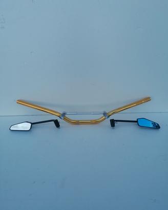 Manubrio cross e specchi rizoma per naked 