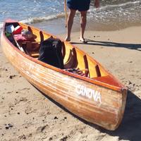 canoa legno e vetroresina