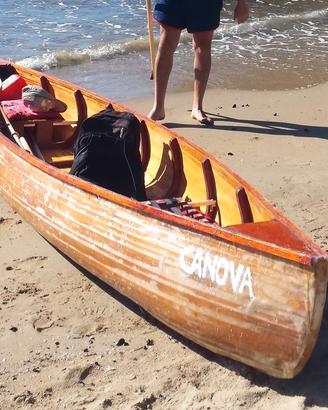 canoa legno e vetroresina