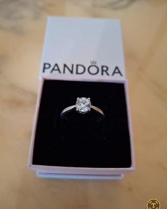 Anello Pandora Solitario luminoso nuovo