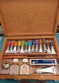 COLORI AD OLIO MAIMERI  IN VALIGETTA DI LEGNO