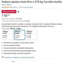 Pedana sposta moto fino a 250 kg Carrello Ausilio