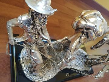 🐎Scultura Western – Cowboy e Cavalli Firmata A. S