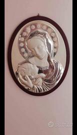 Capezzale madonna in rilievo argento 925