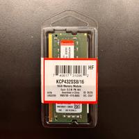 RAM Kingston da 16GB DDR4 3200MHz