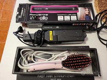 2 piastre e una spazzola lisciante 