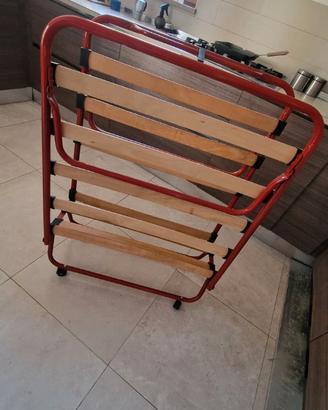 Rete a doghe letto singolo richiudibile con ruote