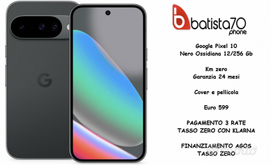 Google Pixel 10 Nero Ossidiana 12/256 Gb