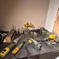 Lotto attrezzatura modellismo – mini trapano, sega