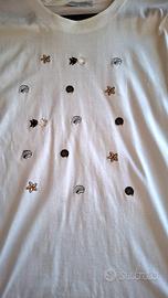 T-shirt bianca donna taglia media 