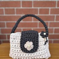 Borsa artigianale in fettuccia Lycra -fatta a mano