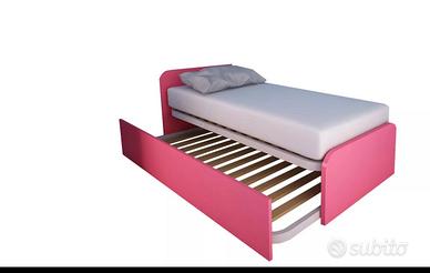 Letto singolo con letto estraibile