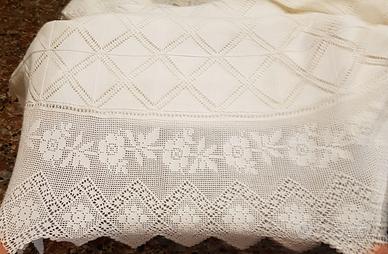 Coperta in filo di Scozia lavorata a mano