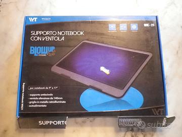 Supporto computer notebook con ventola