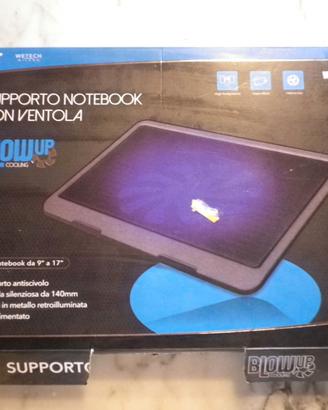 Supporto computer notebook con ventola