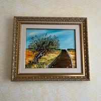 Quadro con dipinto realizzato a mano