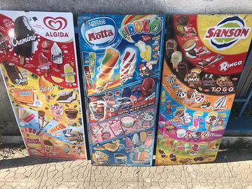 Targhe gelati in latta algida sanson motta vintage