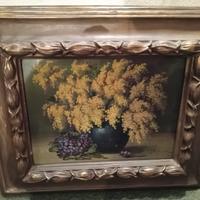 ANTICO DIPINTO OLIO SU LEGNO CON CORNICE D'EPOCA