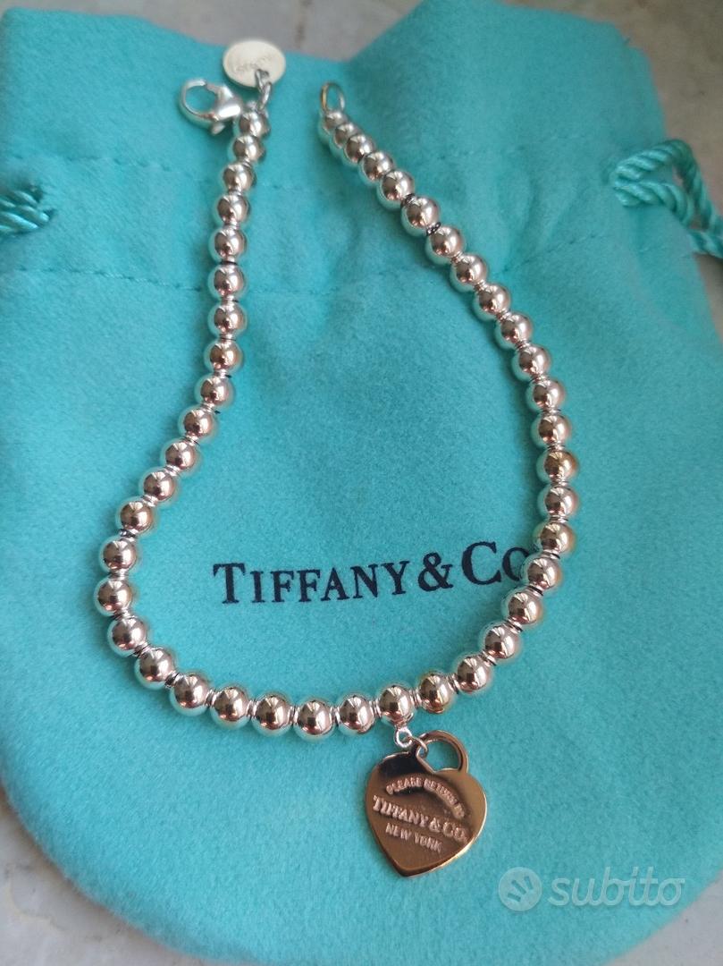Bracciale bead Tiffany con cuore Rubedo ORIGINALE Abbigliamento e Accessori