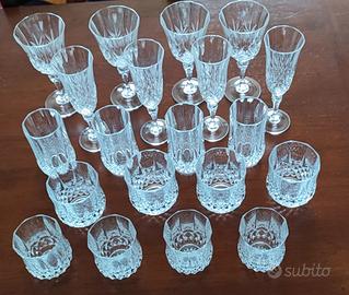 Set 20 bicchieri Crystal d'Arques cristallo