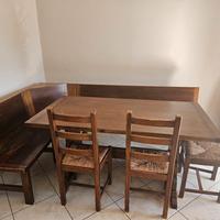 tavolo angolo in legno vero