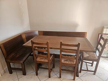 tavolo angolo in legno vero